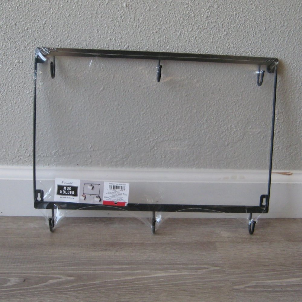 Target New Wall Mounted Black Metal Mug Holder